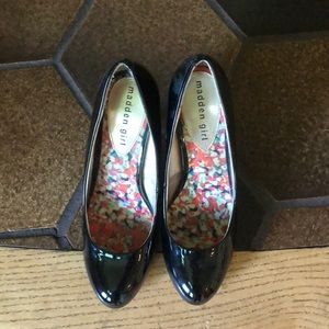 Black Patten Leather Madden Girl shoes